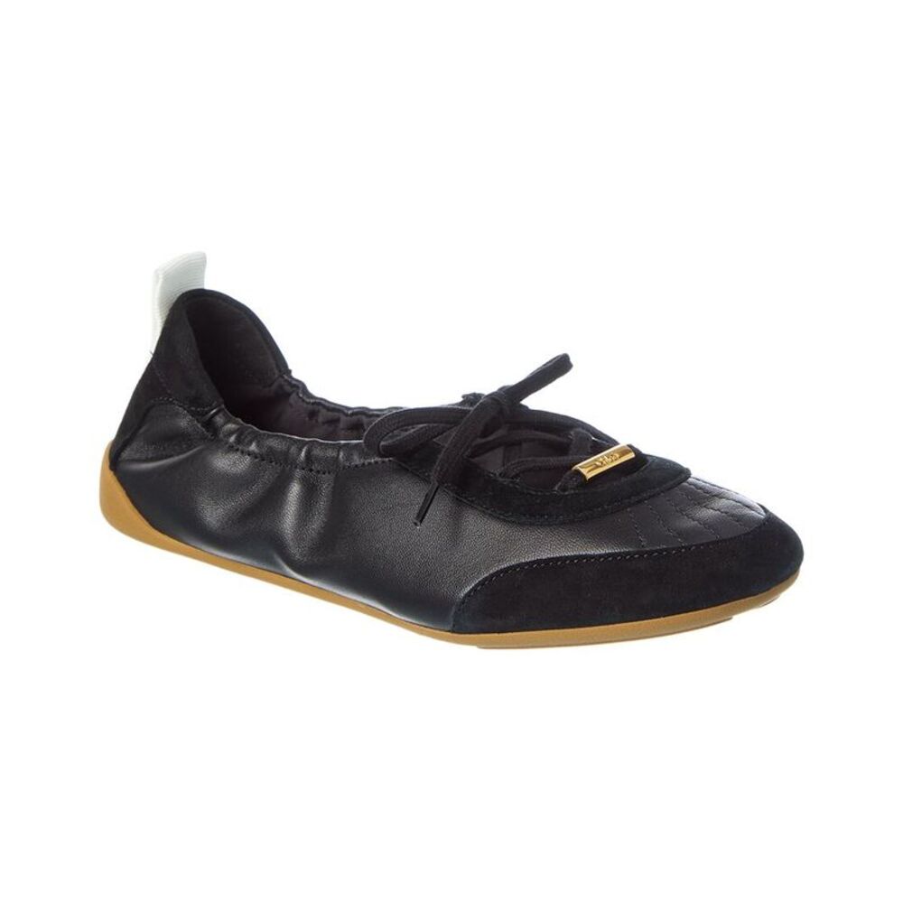 Chloé Kick Leather Ballerina Sneaker, Black